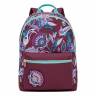 Рюкзак молодежный Grizzly RXL-123-4 Цветы Фиолетовый